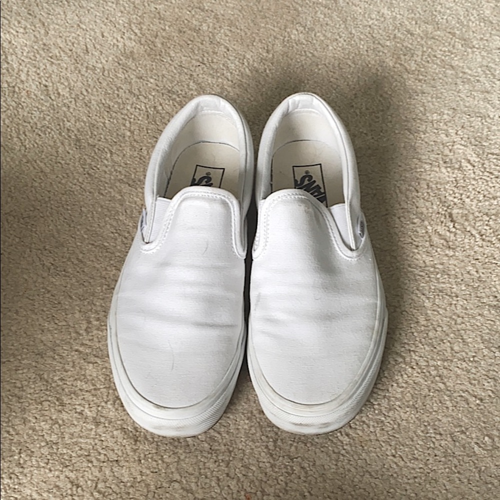 White Slip on Vans